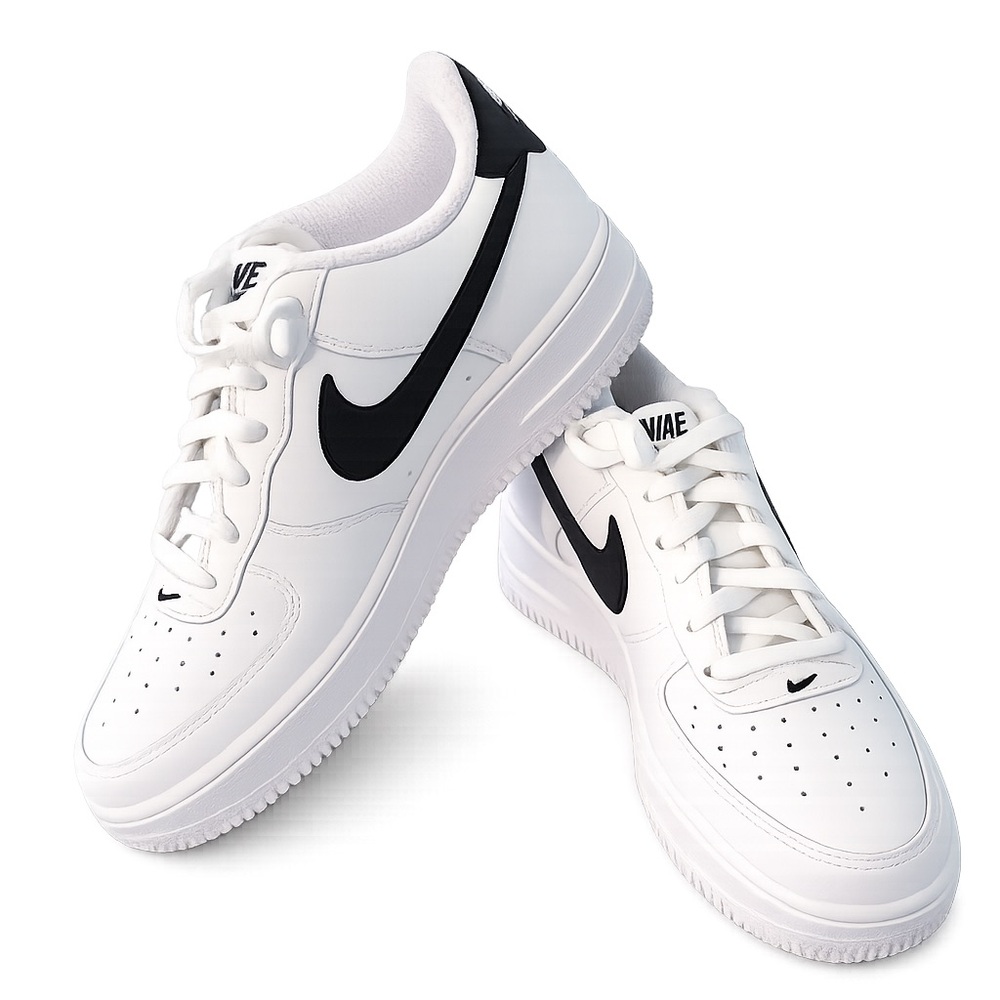 Nike Air Force 1 Black and White- 6Y
